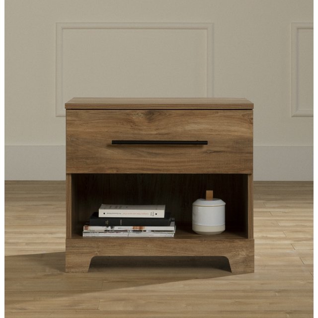 Table de chevet 1 tiroir pour Adulte, fini Manguier naturel, collection Barcelo de Meubles South Shore