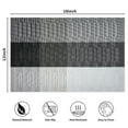 thumbnail image 3 of EVNELE Woven Placemats Set of 4, Black Anti-Slip Heat PVC Resistant Kitchen Table Mats, 12×18 Inch, 3 of 6