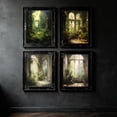 thumbnail image 5 of 4pcs Vintage Arched Window Secret Garden Wall Art Canvas Print For Home Living Room Bedroom Corridor Decor Unframed, 5 of 6
