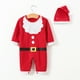 thumbnail image 4 of Disfraz de Papá Noel para bebé, ropa de Navidad, mono con gorro de Papá Noel, ropa de invierno para niña, conjuntos de invierno para bebés de 6 a 9 meses, 4 of 8