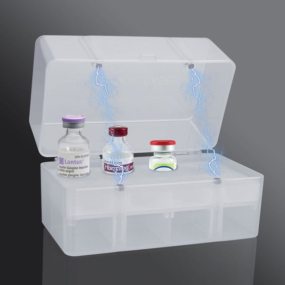 8-Slot Diabetic Insulin Vial Storage for Fridge, 10ML Injection Vial Holder Case - Meeting Your Insulin Storage Needs (Green)