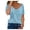 Blue, variant on Blouses for Women Summer Solid Color Short-Sleeve T-Shirts Tops Round Neck Classic Fit Pullovers Loose Fit Summer Fashion Clothes for Womens