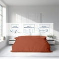 thumbnail image 4 of Kotton Culture 1Pc California King Size Duvet Cover Only 100% Egyptian Cotton Sateen 600 TC Ultra Soft Premium Durable Comforter Cover Zipper Closure & Corner Ties, Burnt Orange, 4 of 4
