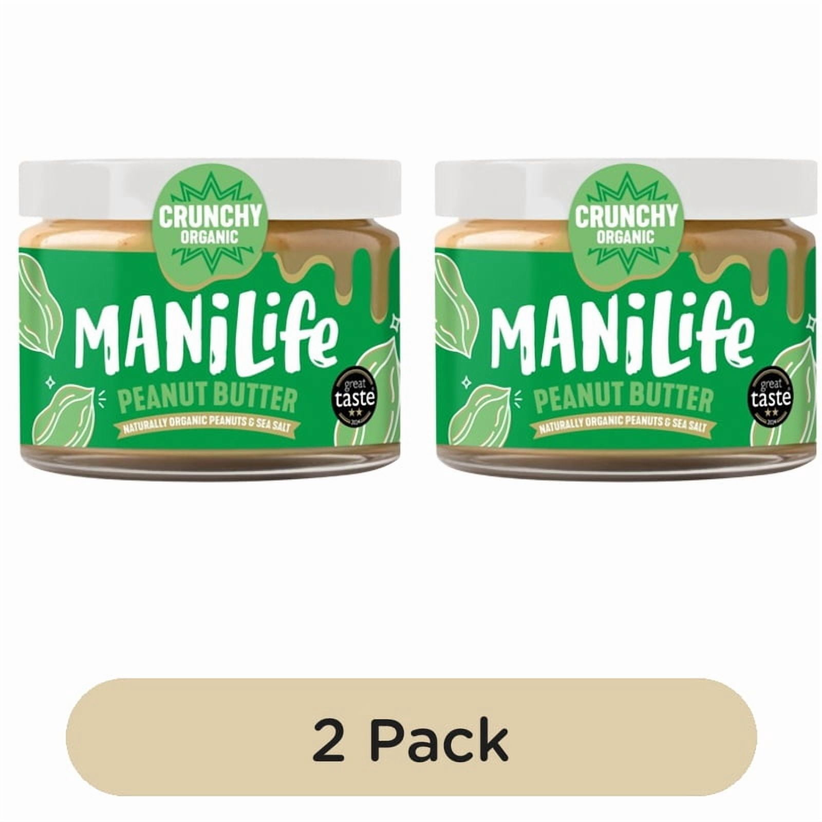 ManiLife Organic Crunchy Peanut Butter 275g, British Import (Pack of 2)