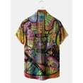 thumbnail image 4 of Men's Short Sleeve Button Down Vintage Shirts Hawaiian Casual Printed Beach Shirt Summer, 4 of 4