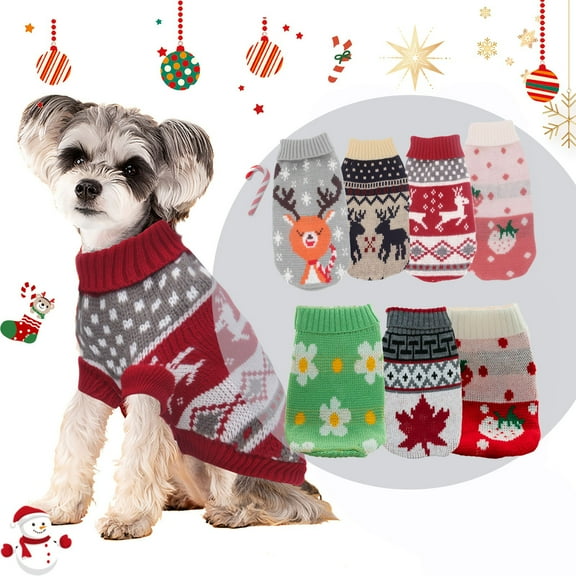 Pet Dog Sweaters Classic Knitwear Turtleneck Winter Warm Puppy Clothing Cute Strawberry Heart,Doggie Sweater,pet clothing,strawberry dog costume,strawberry sweater,sweaters for cats,Green 10