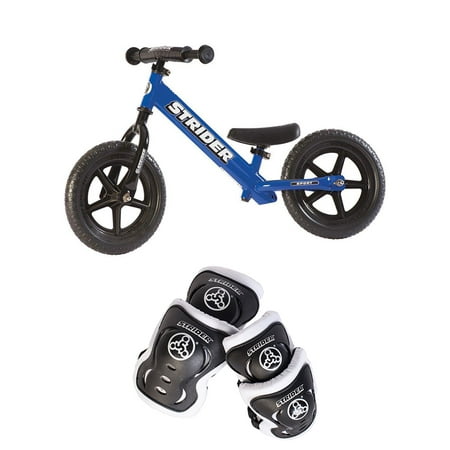 Strider 12 Sport Balance Bike + Elbow and Knee Pad Set for Kids 2 - 5 Years (Best Balance Bike For Two Year Old)