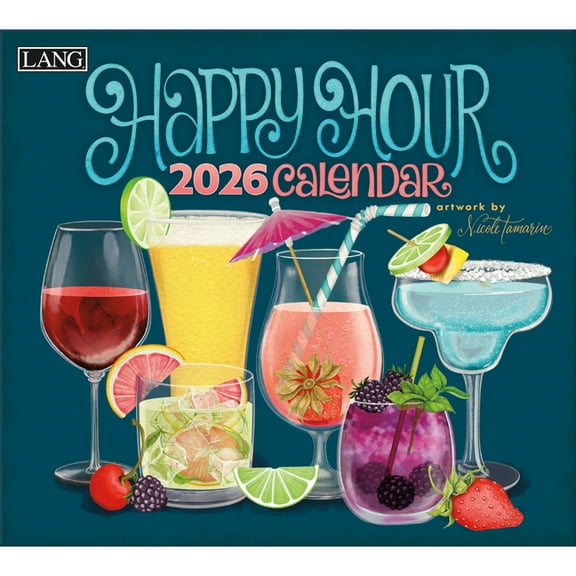 Happy Hour 2026 Wall Calendar, (Paperback)