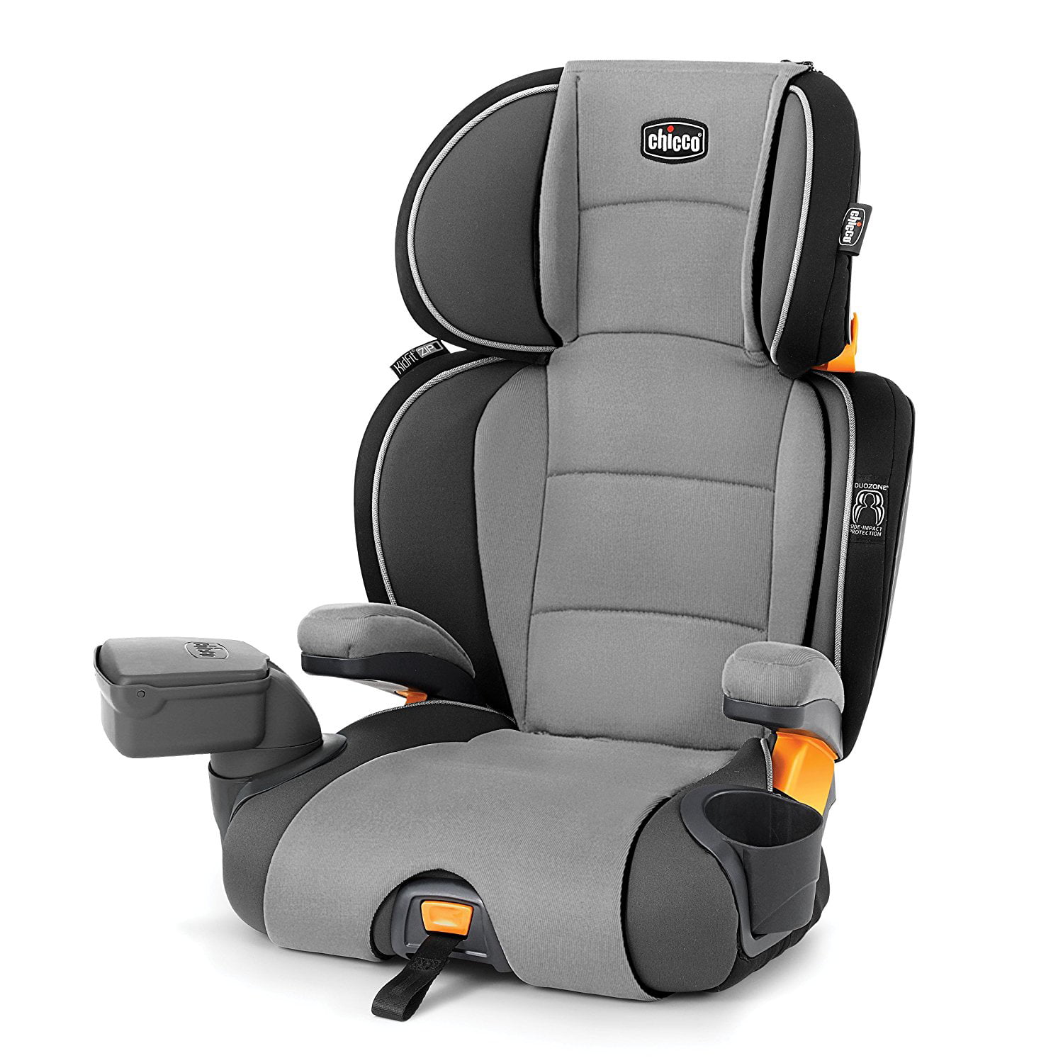 Steel Grey Chicco KidFit Zip 2-in-1 Belt Positioning Booster Car Seat 