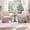 Pink, variant on Light Brown Chenille Scooped Comfy Accent Armchairs Set of 2 | Sturdy wood & iron frame, Mid century modern, Easy assembly, Great for living room, bedroom or reading nook