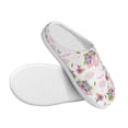 thumbnail image 3 of Fotbe Flamingo And Flowers Pattern Women's Fuzzy Curly Fur Memory Foam Loafer Slippers Indoor Outdoor Slippers Winter Home Shoes-39/40, 3 of 7