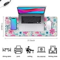 thumbnail image 5 of Long Mouse Pads for Desk,Pioneer Flower Floral Print Pattern Desk Mats on Top Of Desks, Desk Mouse Pad Extra Large with 3mm Non-Slip Base and Stitched Edge for Gaming,Office,Work,Home 31.5"x11.8", 5 of 6