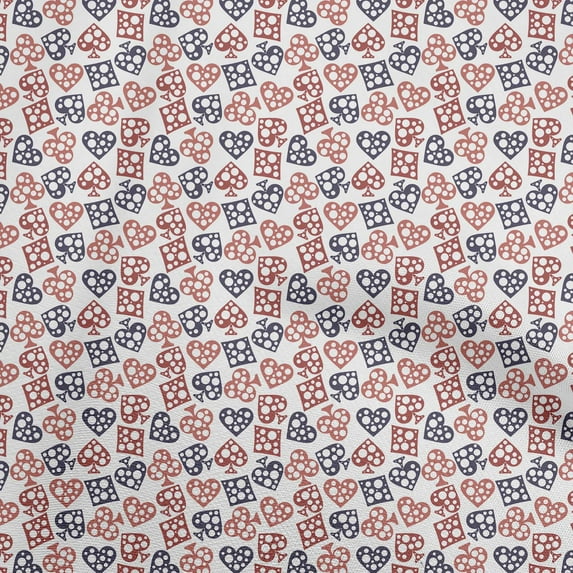 oneOone Velvet White Fabric Poker Card Craft Projects Decor Fabric Printed By The Yard 58 Inch Wide