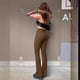 thumbnail image 2 of Pantalones de yoga deportivos informales transfronterizos europeos y americanos 2023, pantalones de entrenamiento de cintura alta acampanados, leggings, pantalones para mujer, 2 of 6