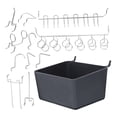 thumbnail image 4 of HINTRMENT Tool Peg Board Organizer 80Pcs Iron Plastic Easy Installation For Garage Workbench Utility, 4 of 7