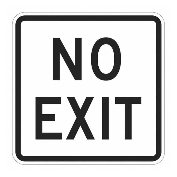 Lyle No Exit Sign For Parking Lots,12" x 12" T1-1915-EG_12x12
