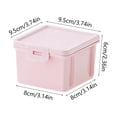 thumbnail image 3 of Stackable Desktop Storage Box with Buckled Lid, Mini Plastic Organizer for Office Stationery, Compact Decorations for Holiday Desk Setup, Topliu, 3 of 6