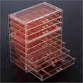 thumbnail image 1 of Acrylic Earrings Holder Organizer Box Large Clear Earring Jewelry Storage Organizer Box Transparent Stackable Drawers Jewelry Display for Earrings Necklace Bracelets Rings Layers Pi, 1 of 7