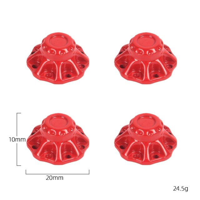 RC Parts for SCX10 II 1:10 RC Crawler Model Car Modified Vehicle Decor Accs 4pcs center caps