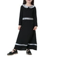 thumbnail image 5 of Coerni Toddler Girls Muslim Arab Dresses Long Sleeve Kids 𝐈slamic Long Dress A Line Birthday Wedding Loose Casual Lapel, 5 of 9
