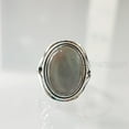 thumbnail image 4 of Natural Gray Moonstone Ring, Woman's Gray Moonstone Ring, June Birthstone, Designer Band, 925 Sterling Silver, Womens Ring, Christmas, Thanksgiving, Handmade, Statement Jewelry, Natural Gemstone Ring, 4 of 7