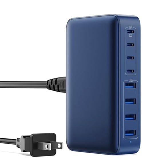Cargador USB C GKUTW 105W GaN III Estación de carga rápida de 8 puertos