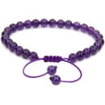 thumbnail image 1 of Bracelet Ajustable Perles Rondes 6mm Améthyste Naturelle 7 Pouces Unisexe, 1 of 3