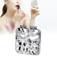 thumbnail image 3 of Espejo de Maquillaje de Viaje Compacto/Espejo Cosmético Espejo de Bolsillo Cuadrado Plegable Portátil de Doble Cara/Espejo de Maquillaje Oficina/Compr Plata, 3 of 6