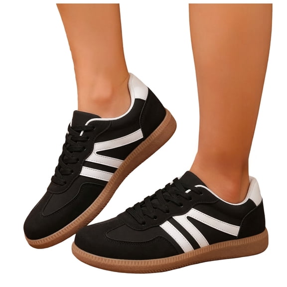 Rokment Retro Leopard Color Block Low Top Fashion Sneakers for Women 2026 Casual Suede Comfort Walking Running Tennis Skate Shoes Fall Winter Street Wear