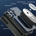 thumbnail image 2 of Magnetic Case for Samsung Galaxy S23 FE with Hidden Kickstand, [Mag-Safe Charging] [Military-Grade Drop Protection] Rugged Heat Dissipation Frosted Back Phone Case for Galaxy S23 FE, Silver, 2 of 11