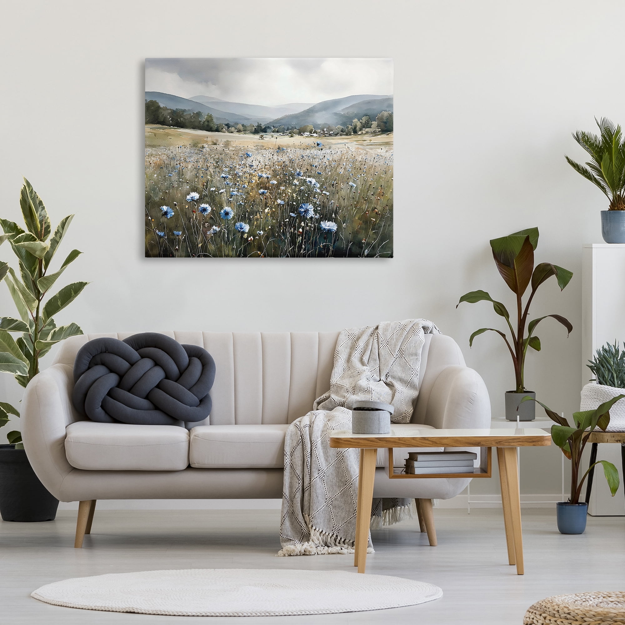 Stupell Industries Sapphire Speckled Fields Canvas Wall Art, design by Franklyn Gregory