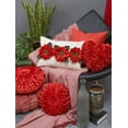 thumbnail image 4 of JWH Suede Sunflower Pillows Decorative Throw Pillows Round Pillow with Insert Decorative Pillows Round for Bed Sofa 12 inch Orange Red, 4 of 13