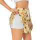 thumbnail image 1 of Balery Coffee Plaid Sunflower Pantalones cortos deportivos para mujer con forro y dos bolsillos, elásticos, para entrenamiento, gimnasio, yoga-Small, 1 of 7