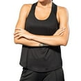 thumbnail image 1 of Camiseta sin mangas de yoga de color liso para mujer - Poliéster, secado rápido UPF50+, tiras reflectantes, camiseta deportiva con espalda nadadora, 1 of 4