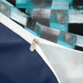thumbnail image 4 of Homewish Vintage Blue Checkered Twin Duvet Cover,Grunge Abstract Art Twin Bedding,Navy Blue Reversible,2-Piece,1 Duvet Cover and 1 Pillowcase, 4 of 6