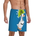 thumbnail image 2 of Sikiie Goose Holding an Umbrella Mens Pajama Shorts, Lightweight Lounge Pant with Pockets Soft Sleep Pj Shorts for Men3X-Large, 2 of 6