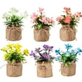 thumbnail image 4 of Artificial Flower Plants, Fake Colorful Plant Bouquet Faux Bunches with Pot for Home Indoor Outdoor Decoration Table Centerpieces Arrangements, 4 of 8