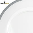 thumbnail image 3 of Impresserve 13-inch Disposable Plastic Clear Charger Plates with Silver Rim - 16 Count, 3 of 6