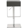 thumbnail image 3 of TOV Furniture Seville 25" Adjustable Contemporary Fabric Barstool in Gray, 3 of 10