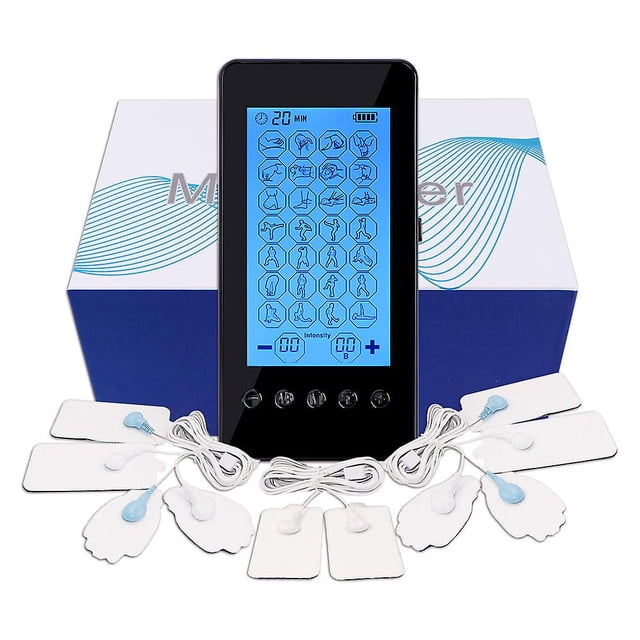 Masajeador de fisioterapia Tens Ems de 28 modos, masajeador de cuerpo completo recargable para aliviar el dolor, máquina de masaje multifunción con pantalla táctil kaili Sencillez