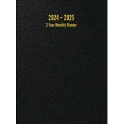 2024 - 2025 2-Year Monthly Planner: 24-Month Calendar (Black) - Large (Hardcover)