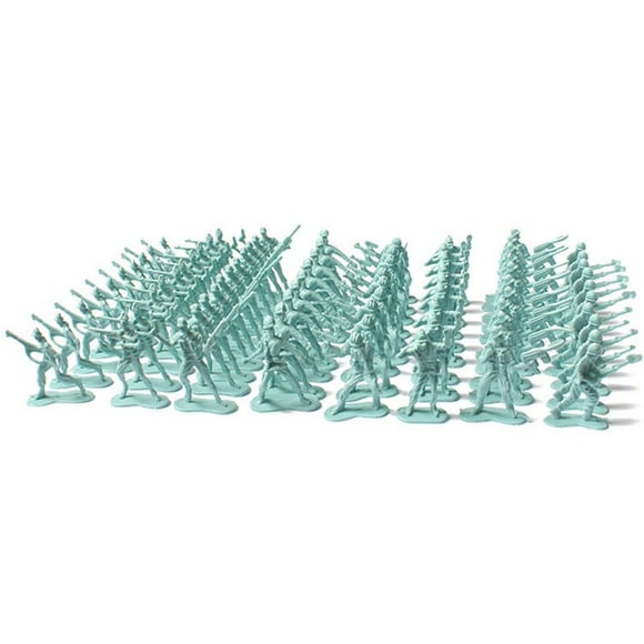 LEEYNEER 100Pcs Soldier Model Army Men Toy Soldiers Playset for Imaginative Play Educational Projects for Kids