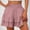 Pink, variant on LEBONYARD Women's Linen Pull-On Shorts,Women's Shorts with a Stylish and Modern Twist,Women's Summer Solid Color High Waisted Shorts with Floral Pleated Hem Casual Shorts Khaki S