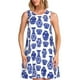 thumbnail image 1 of Fotbe Blue Vases Vestido de Verano sin Mangas para Mujer – Vestido Midi Línea A, Estilo Camiseta Floral, Vestido Playero Casual y Fluido, 1 of 7