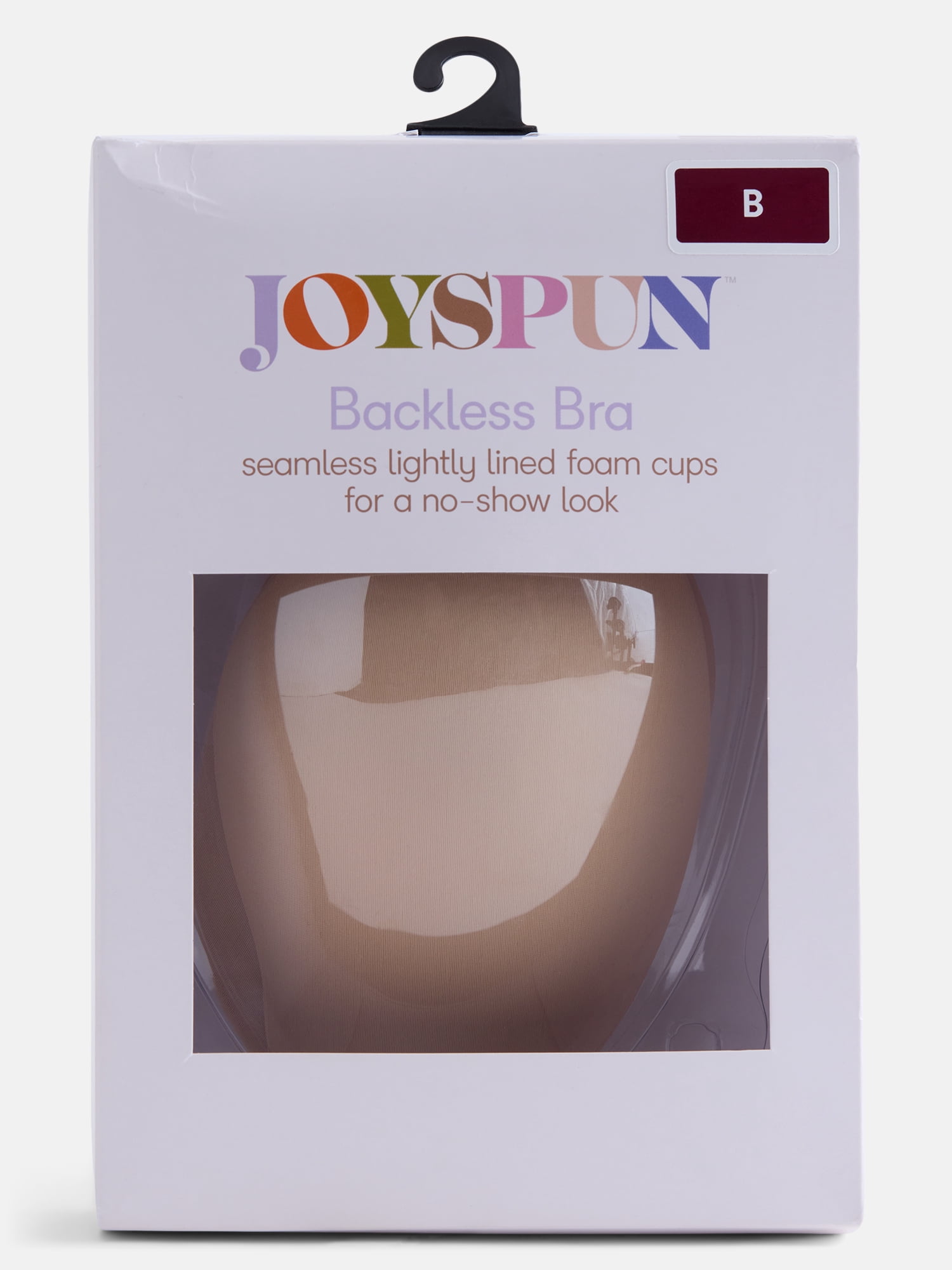 Joyspun Women's Seamless Lightly Lined Backless Bra, Sizes A-D