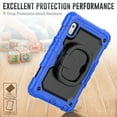 thumbnail image 5 of Allytech Heavy Duty Rugged Case for Lenovo Tab M9 2023, Adjustable Kickstand Case with Built-in Screen Protector, Anti-Drop Shockproof Full Body Protection Case for Lenovo Tab M9 - Blue, 5 of 6