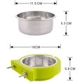 thumbnail image 2 of Jaula extraíble para perros con tazón de acero inoxidable Jaula colgante para mascotas Tazón de agua pequeño Alimentador Comida para perros Gatos Conejos Birdsgreen Suministros para mascotas (verde) JFHHH pequeña, 2 of 5