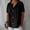 Black, variant on Pxiakgy Linen Shirts for Women Summer Cotton Linen V Neck Short Sleeve Tops Loose Vacation Beach Solid Blouses Tunic Tops Summer Loose Fit Short Sleeve Button Down Shirts for Women