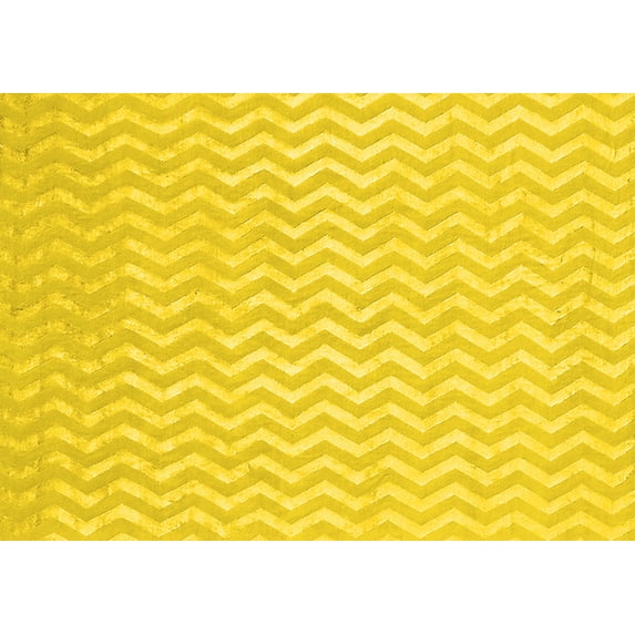 Ahgly Company Machine Washable Indoor Rectangle Oriental Yellow Industrial Area Rugs, 2' x 5'