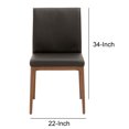 thumbnail image 5 of Leatherette Dining Chair with Sleigh Stitched Back,Set of 2, Sable Brown- Saltoro Sherpi, 5 of 5